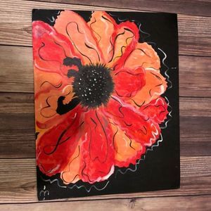 Home Decor - Hand-painted flower